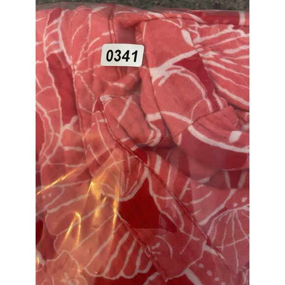 D & Co Beach Shirt Dress XL Linen Blend Tropical Beach Gauzy Lagenlook Mature - Picture 11 of 11